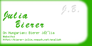 julia bierer business card